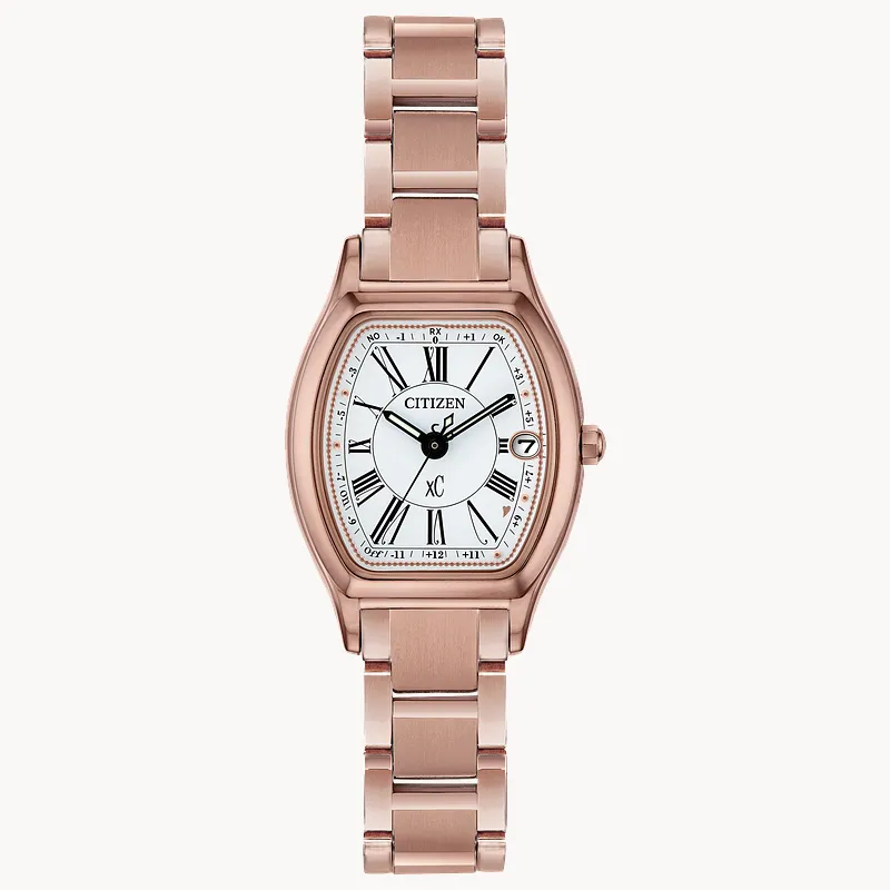 Citizen Xc Eco-Drive Pink Gold White Dial Titanium Watch Citizen Xc Eco-Drive Pink Gold White Dial Titanium Watch
